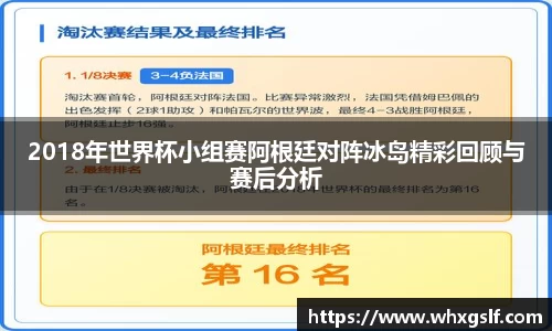 2018年世界杯小组赛阿根廷对阵冰岛精彩回顾与赛后分析